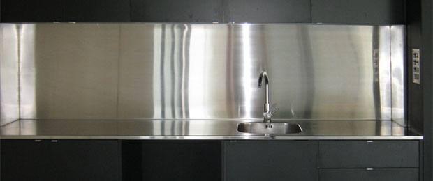 Domestic Stainless Steel Splashback & Benchtop